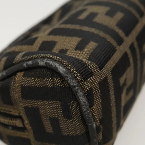 FENDI Zucca Canvas Pouch Brown Black Auth - Picture 12 of 16